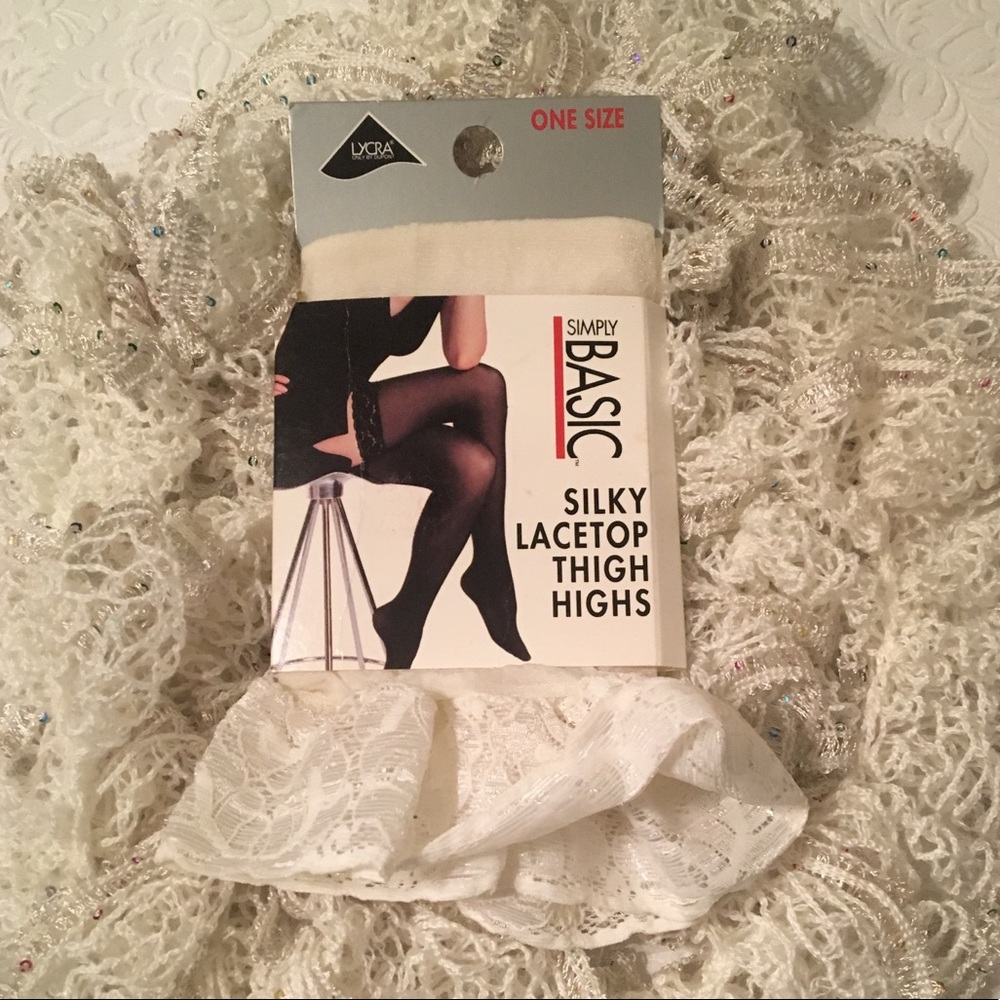 💖Silky Lacetop Thigh Highs💖